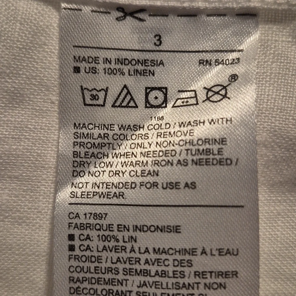 Janie and Jack boys size 3 white 100% linen shirt, EEUC looks & feels new - Picture 4 of 4